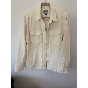 Flag & Anthem Cream Corduroy Shirt Jacket - Lightweight size large new
